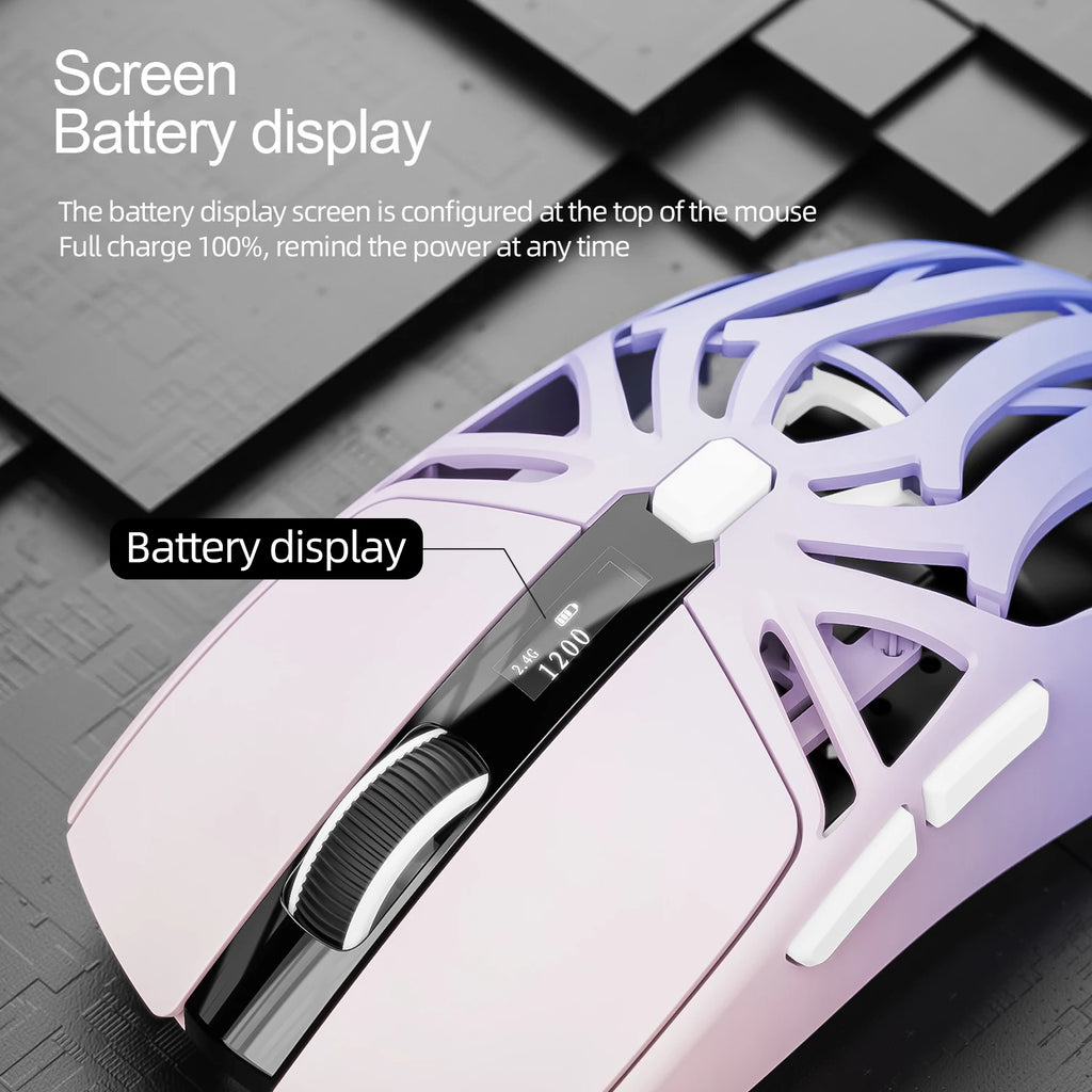 SmailWolf RS8 Bluetooth wireless 2.4g gaming mouse triple-mode lightweight e-sports gaming 1K return rate 10000DPI computer