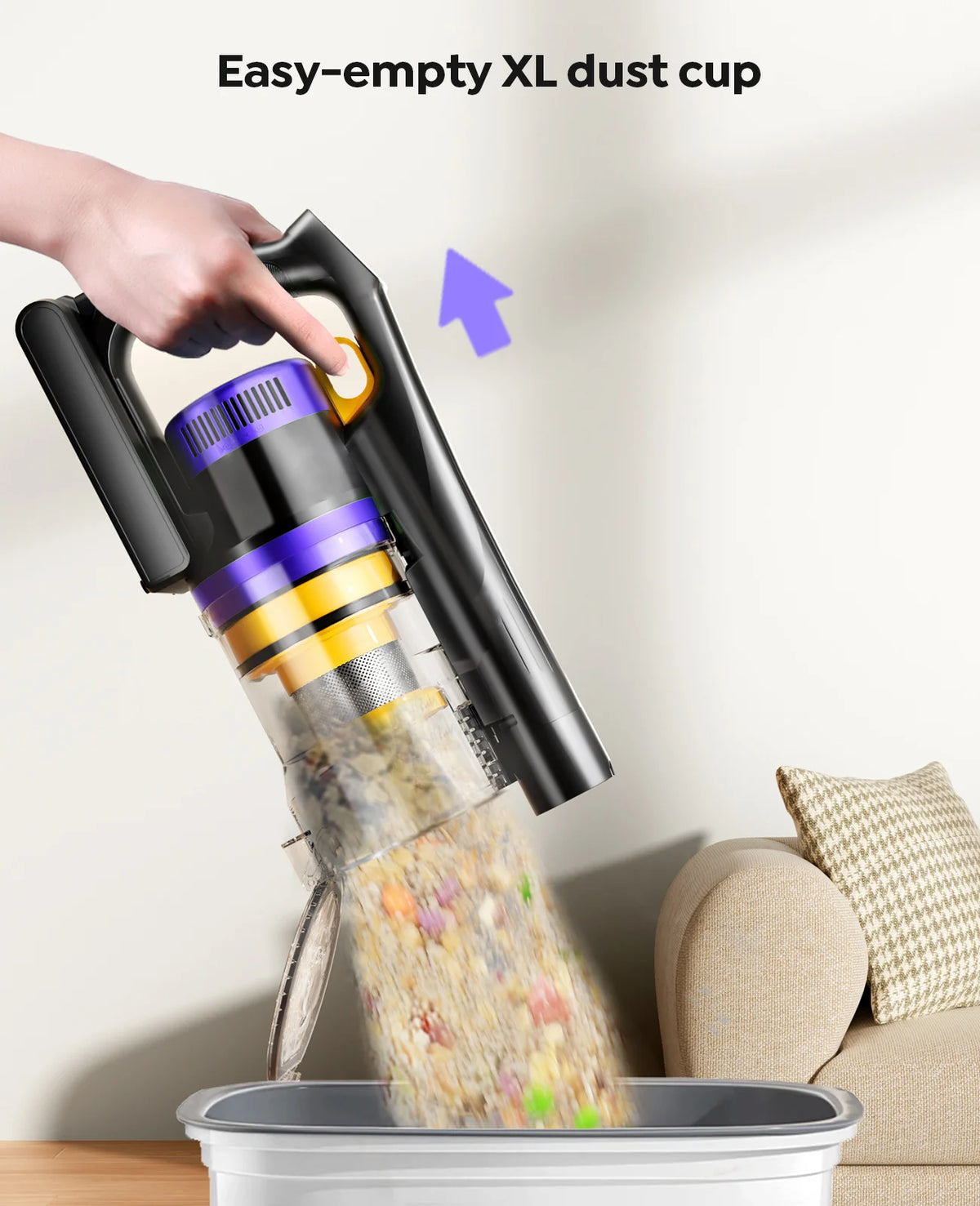 Laresar X11 Wireless Vacuum Cleaner 550W 55000Pa Suction Power Handheld Smart Home Dust Cup 60 Minutes Runtime 3 Piece Filter Set