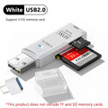 Tutew Multi Functional 2 In 1 High-speed USB 3.0/2.0 Card Reader Supports TF+SD Computer Tablet Camera Laptop Car Mounted